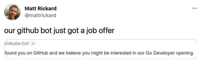github bot job offer