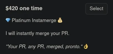 PR merge service for $420