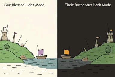 Light mode vs dark mode meme