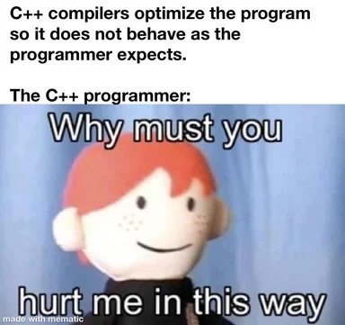 angry cartoon character with text 'Why must you hurt me in this way'