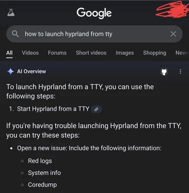 google search for launching hyprland from tty