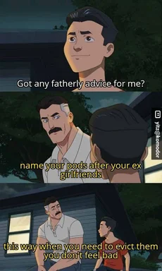 a meme about naming pods after ex-girlfriends