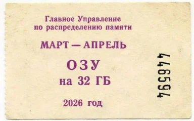 RAM ticket for 32 GB
