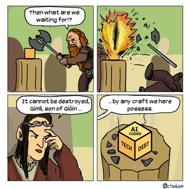 Lord of the Rings tech debt meme