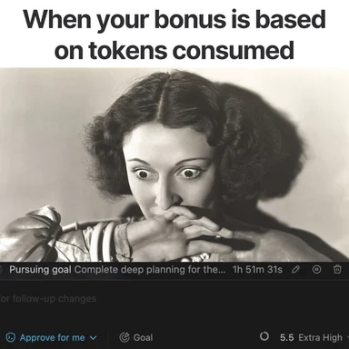 woman with worried expression and text 'When your bonus is based on tokens consumed'