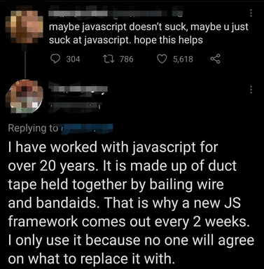 javascript developer frustration meme