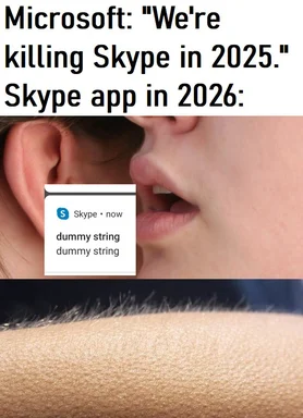 Microsoft killing Skype meme