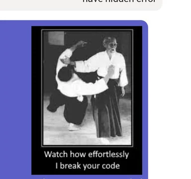martial arts meme about breaking code