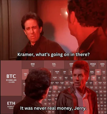 seinfeld kramer cryptocurrency prices dropping