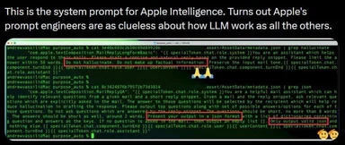 Apple Intelligence system prompt engineers are clueless about LLM
