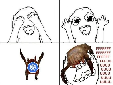 Kubernetes developer reaction meme