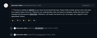 GitHub issue comment meme