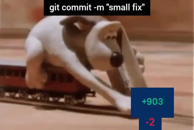 Tazmanian Devil spinning out of control with a train, representing a large git commit
