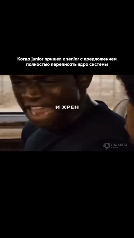 reaction when junior suggests rewriting system core