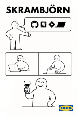 skrambjorn ikea meme
