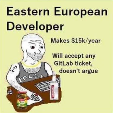 Eastern European developer meme