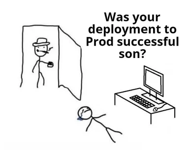 Devops deployment failure meme