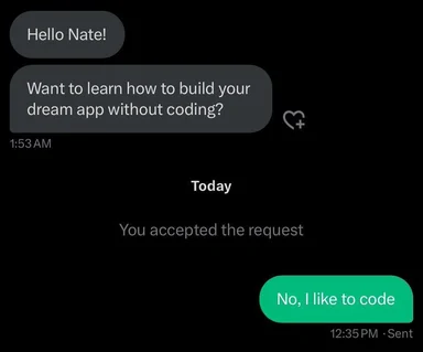 no-i-like-to-code-programmer-response-to-no-coding-required-message