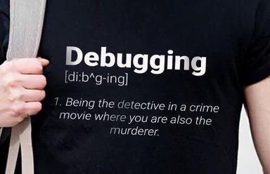 T-shirt with debugging definition