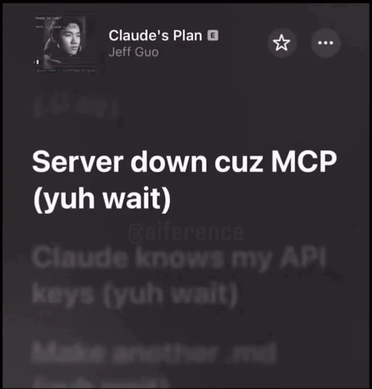 Server down cuz MCP meme