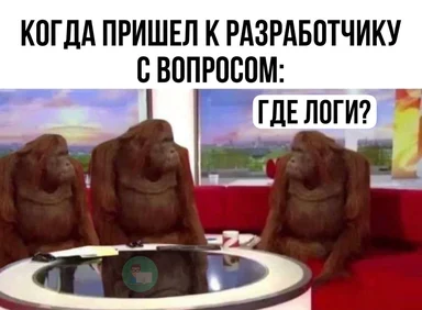 Three monkeys sitting at a round table looking confused