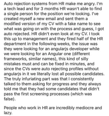 HR auto rejection system meme