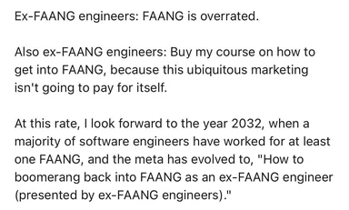 Ex-FAANG engineers discuss the pros and cons of working at FAANG