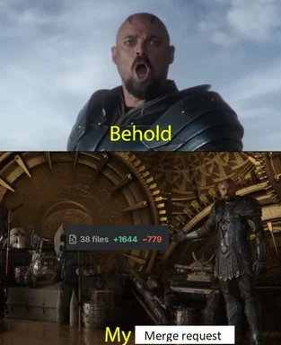 Thanos behold merge request with 38 files changed