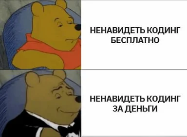 Winnie the Pooh meme about hating coding
