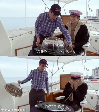 typescript solves nothing meme