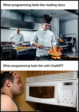 Programmer's struggle with and without ChatGPT
