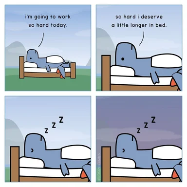 cartoon dinosaur in bed