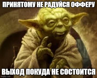 Yoda warns against premature celebration of job offer