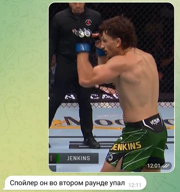 mMA fighter falling in second round