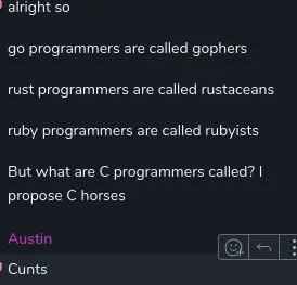 C programmers called C horses