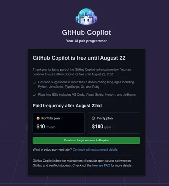 GitHub Copilot AI pair programmer pricing meme