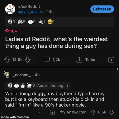 reddit askreddit weird sex story
