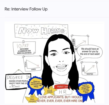 HR meme about ignoring job applicants