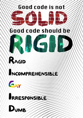 humorous coding principles poster