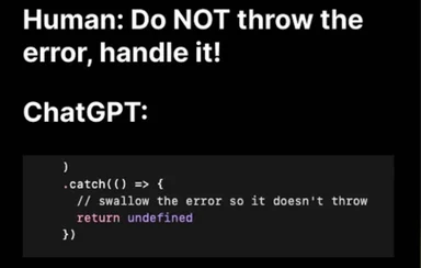 ChatGPT error handling meme