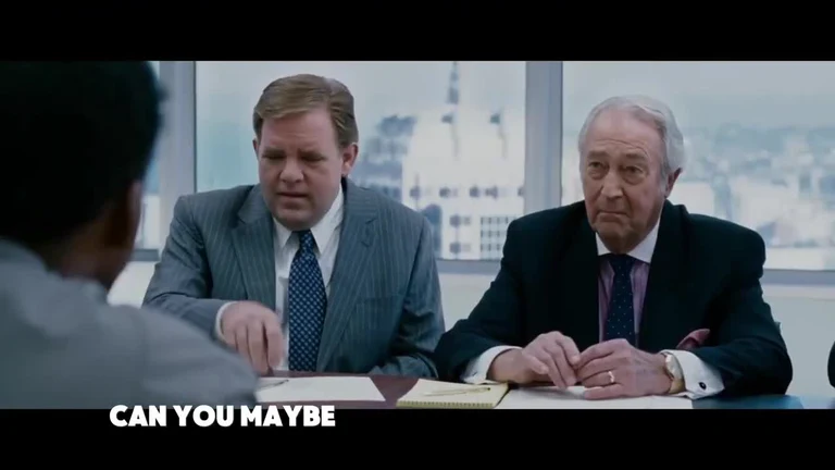 Two businessmen looking at someone across a desk with a caption 'CAN YOU MAYBE'