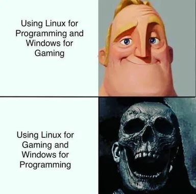 meme about linux and windows usage