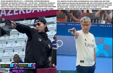 Two people shooting pistols side by side, one in black hoodie and the other in white t-shirt with 'TURKIYE' text