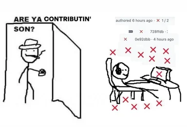 meme about code review and contributions