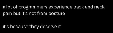 programmer back and neck pain meme
