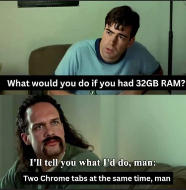 Two men reacting to having 32GB RAM