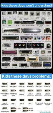 Kids these days won't understand old computer ports