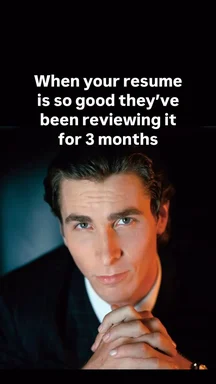 Cillian Murphy meme: When your resume is so good they've been reviewing it for 3 months