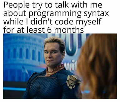 Homelander from The Boys looking confused