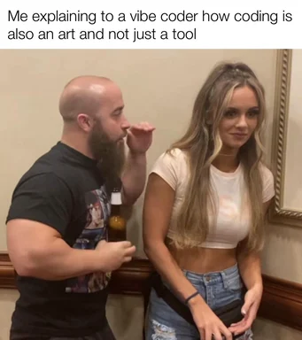 Man explaining to woman that coding is an art